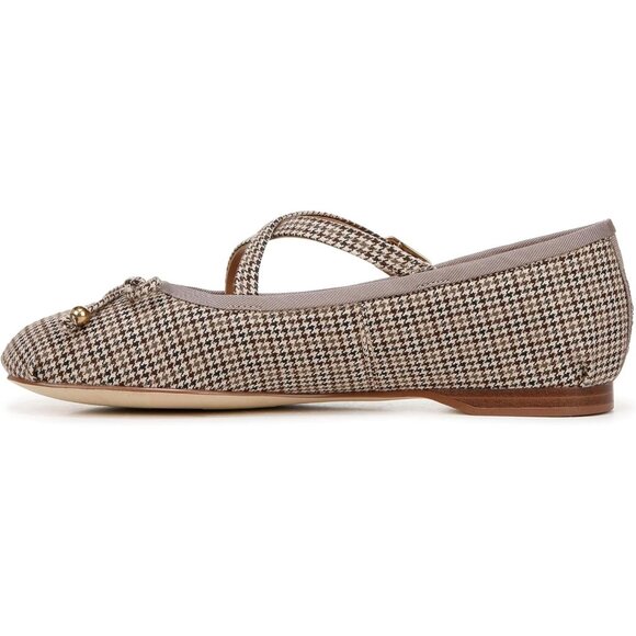 Circus NY by Sam Edelman Women's Black Natural Multi Cross Strap Ballet Flat - Picture 4 of 6